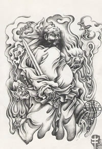 满背钟馗cq9电子制图片