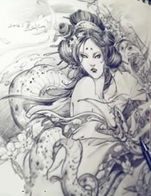 手臂素描古代蛇辣妹cq9电子制图案